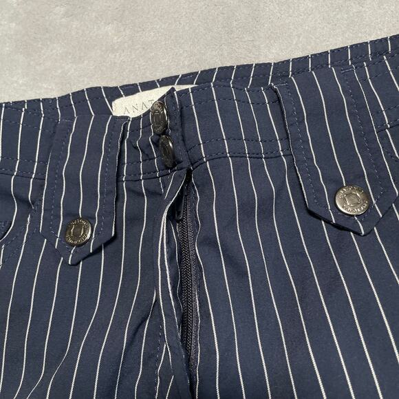 Anatomie Skyler Pants Womens XS Blue Pinstripe Travel Lightweight Stretch Euro - Picture 5 of 10
